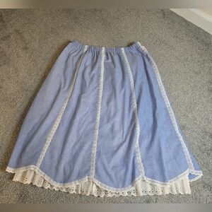 Pitchfork Brand Skirt Small Oversized Cowgirl Western Dance Countryside Chic